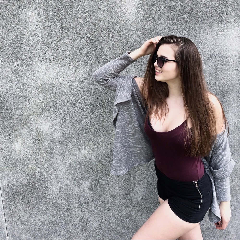 Grey cardigan, size M